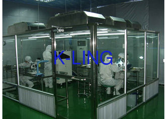 आईएसओ सेमीकंडक्टर हार्डवॉल क्लीन रूम क्लास 100 - 10000 फैन फिल्टर यूनिट के साथ