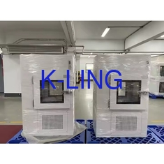 स्टेनलेस स्टील पास बॉक्स एडजस्टेबल एयर शावर टाइम 0-99s 50L क्षमता फार्मास्युटिकल क्लीनरूम के लिए