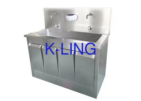 स्वच्छ कक्ष के लिए साबुन डिस्पेंसर के साथ इन्फ्रारेड इंडक्शन मेडिकल हैंड वाश सिंक