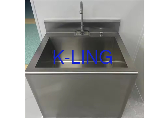 1-1.2 मिमी स्टेनलेस स्टील मोटाई अनुकूलित हाथ मुक्त सफेद / ग्रे वाश सिंक