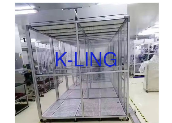 एलईडी प्रकाश व्यवस्था और पीएलसी नियंत्रण के साथ अनुकूलित मॉड्यूल स्वच्छ कक्ष