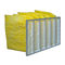 पीला रंग रासायनिक प्रतिरोध F9 एल्यूमिनियम फ्रेम बैग फ़िल्टर / पॉकेट एयर फ़िल्टर