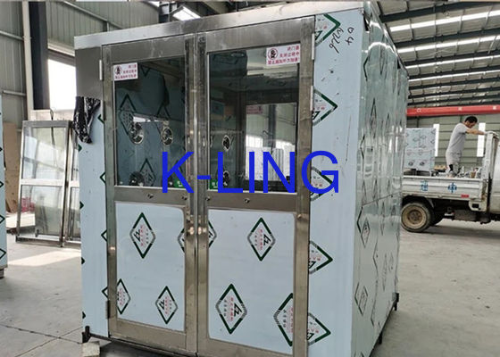 शोर में कमी प्रणाली के साथ ऑटो ब्लोइंग क्लीन रूम एयर शावर