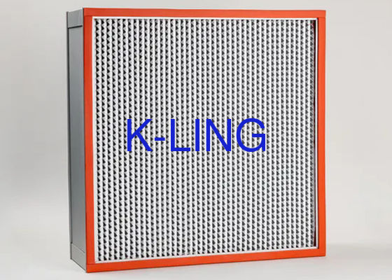 हेपा फिल्टर 99.995% 0.3um एबी गोंद सील और उच्च तापमान प्रतिरोध के साथ हेपा एयर फिल्टर