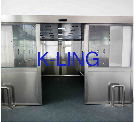 औद्योगिक क्लीनरूम में नियंत्रित संदूषण के लिए SUS304 T 1.0mm सामग्री से बना स्टेनलेस स्टील एयर शावर सुरंग