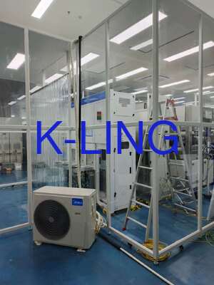 हेपा निस्पंदन 99.99%@0.3um और पाउडर लेपित स्टील मॉड्यूलर क्लीनरूम के साथ त्वरित असेंबली और डिसअसेंबली सॉफ्टवॉल क्लीन रूम