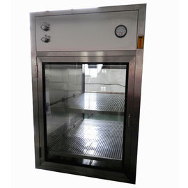 इलेक्ट्रॉनिक इंटरलॉकिंग एयर शावर पास बॉक्स / फार्मास्युटिकल क्लीनरूम HEPA फिल्टर्ड पास थ्रू