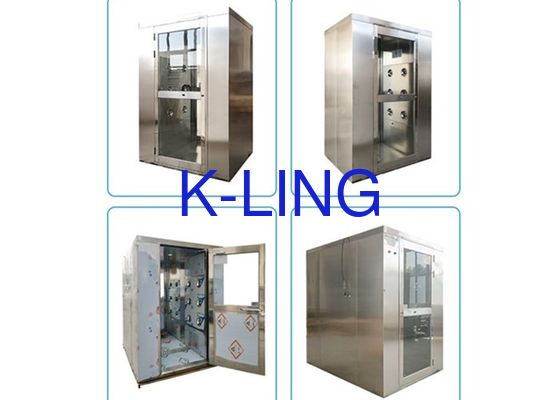 इंटरलॉक डबल स्विंग दरवाजा SUS201 Cleanroom एयर शावर