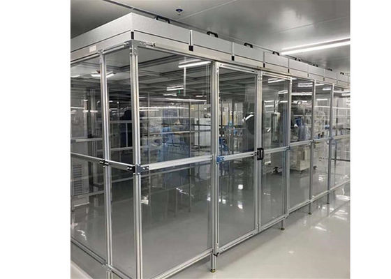 असेंबली लाइन क्लास 100 लामिनायर एयर फ्लो कैबिनेट / सॉफ्टवॉल क्लीन रूम