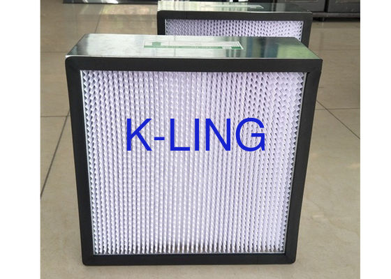 अस्पताल H13 या H14 दक्षता के लिए कार्डबोर्ड सेपरेटर डीप प्लीट HEPA एयर फ़िल्टर: